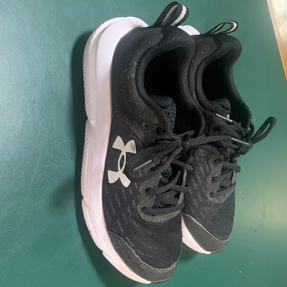 Under Armour Kids Black and White Sneakers